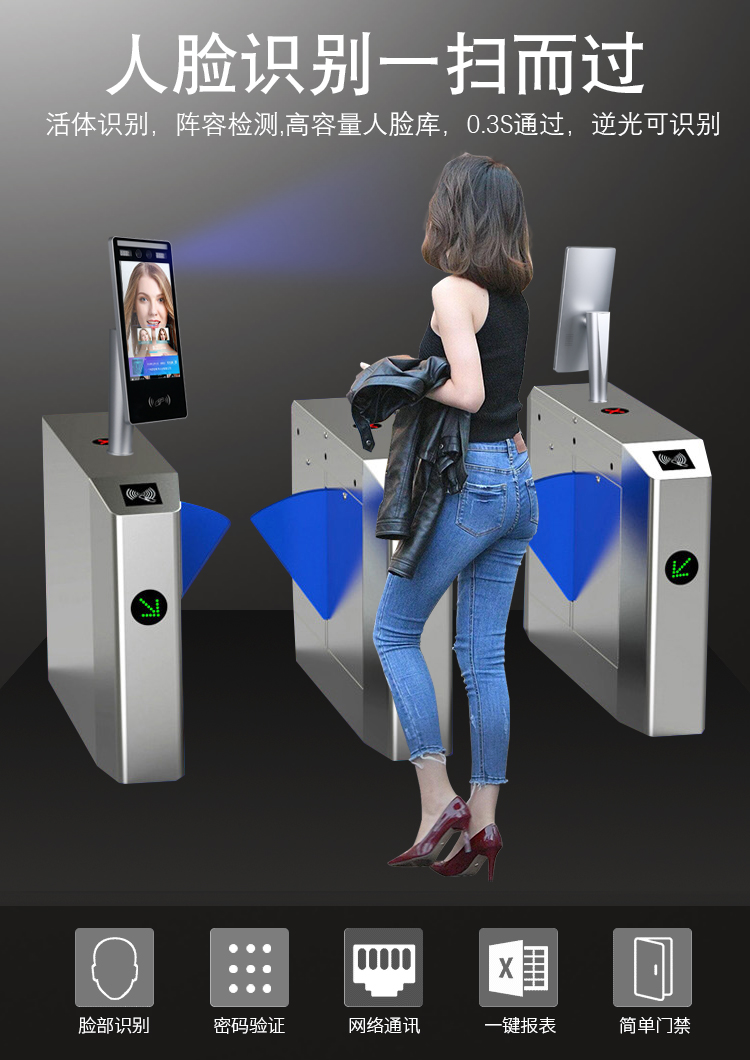 百视慧通高清快速人脸识别系统终端机